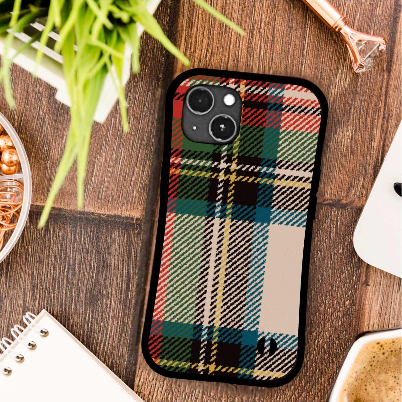 タータンチェック  耐衝撃 グリップケース iPhoneケース | 2枚目