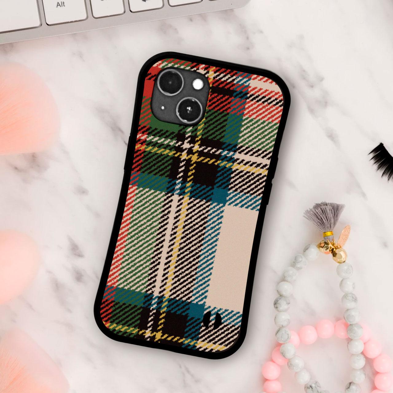 タータンチェック  耐衝撃 グリップケース iPhoneケース | 3枚目