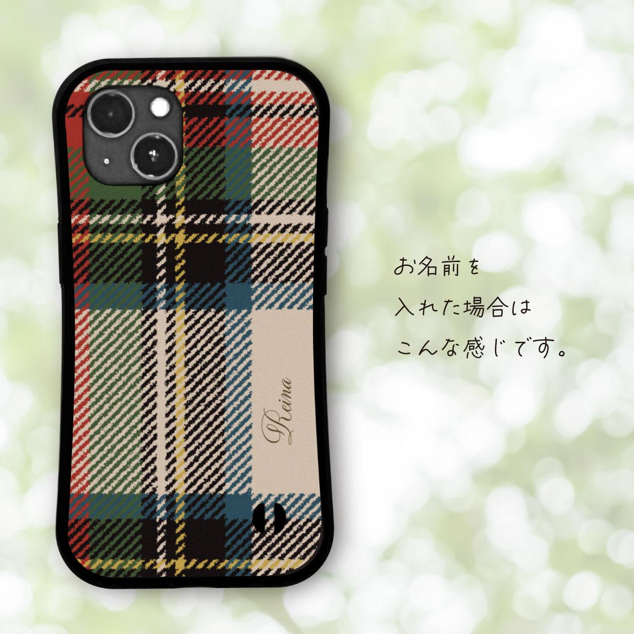 タータンチェック  耐衝撃 グリップケース iPhoneケース | 4枚目