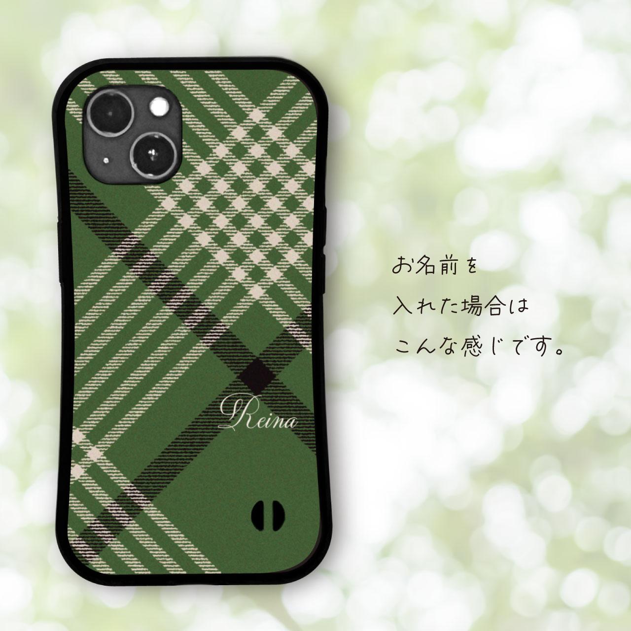 タータンチェック  耐衝撃 グリップケース iPhoneケース | 4枚目