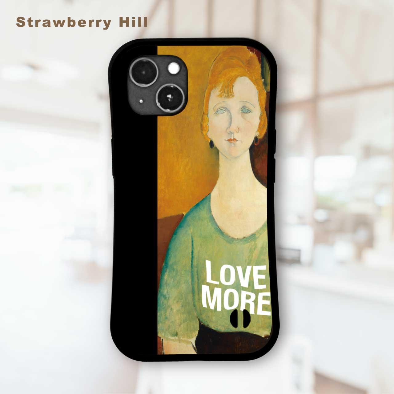 グリップケース iPhoneケース モディリアーニ　緑のブラウスの少女  耐衝撃 　ストラップホール | 1枚目