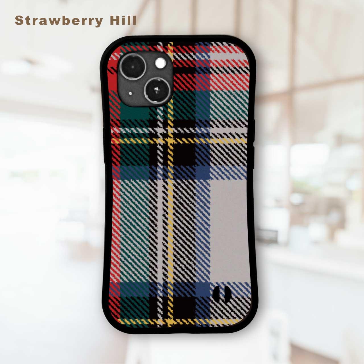 タータンチェック  耐衝撃 グリップケース iPhoneケース1枚目の画像