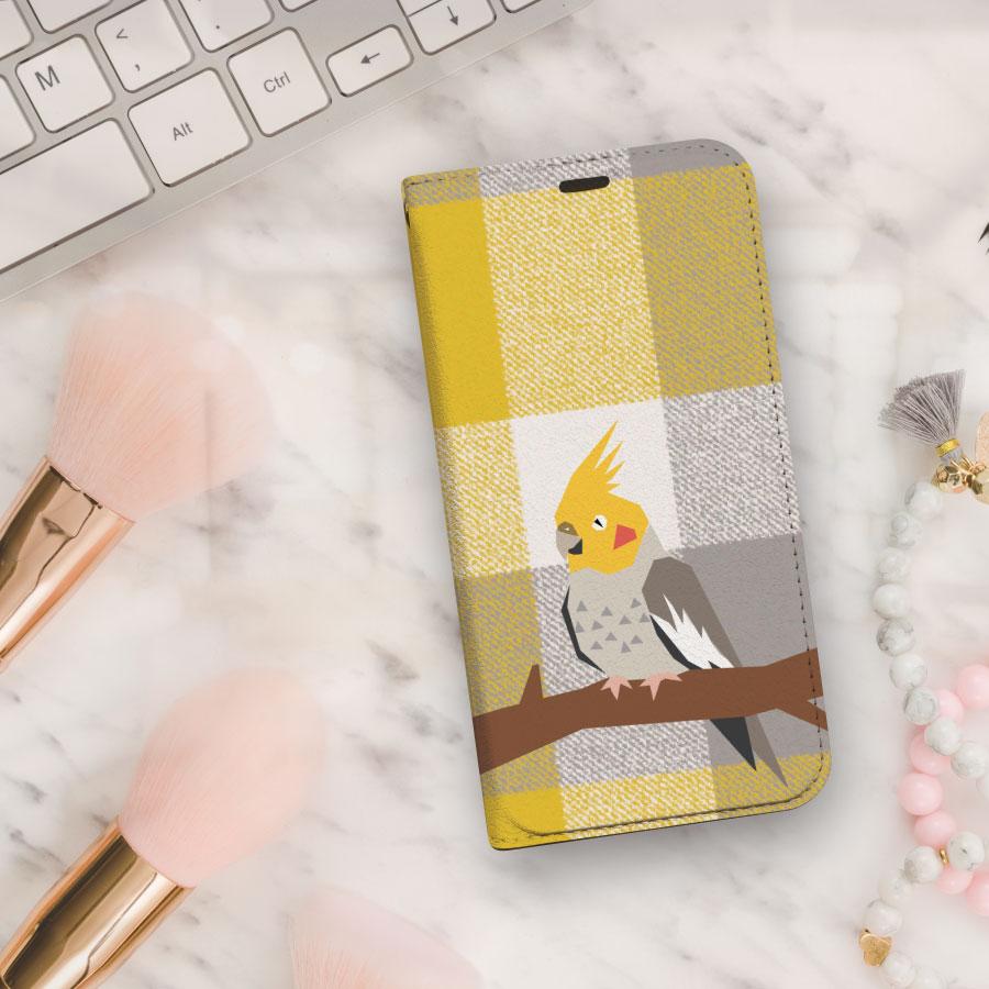 オカメインコ　ベルトなし 手帳型 ケース ハリネズミ　イラスト  帯なし ベルトレス iPhone ケース カバ | 3枚目