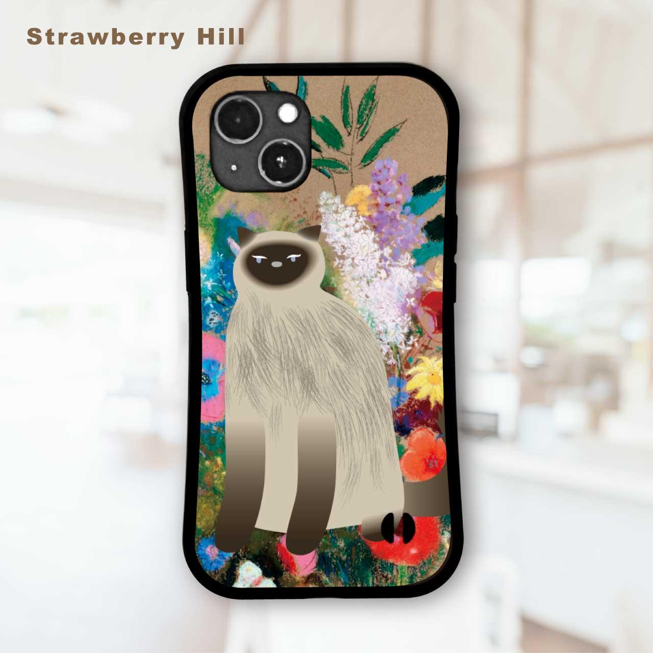 グリップケース iPhoneケース 猫 ヒマラヤン  耐衝撃 　ストラップホール1枚目の画像