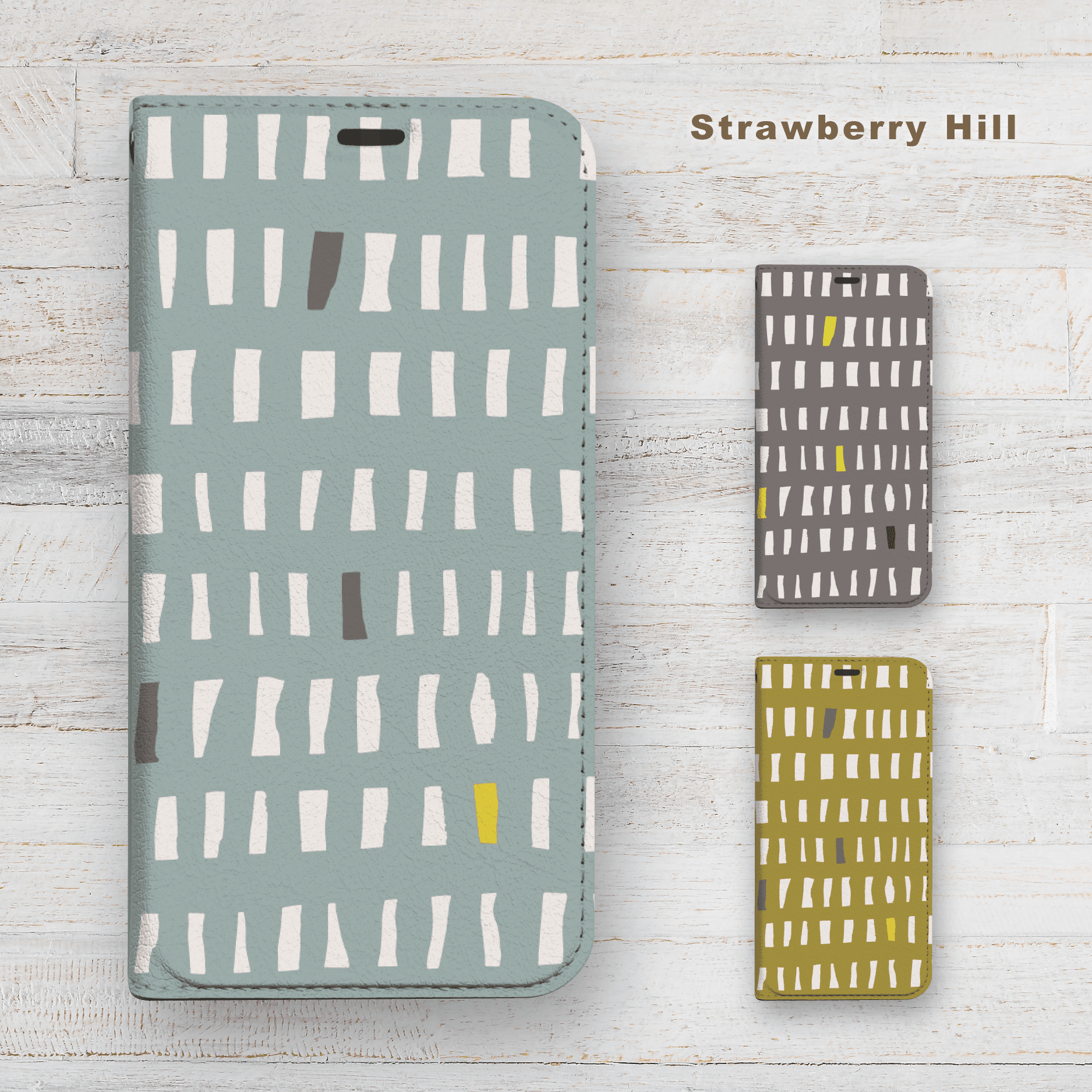 窓 の パターン 北欧  ベルトなし 帯なし ベルトレス 手帳型 iPhone スマホ ケース カバー1枚目の画像