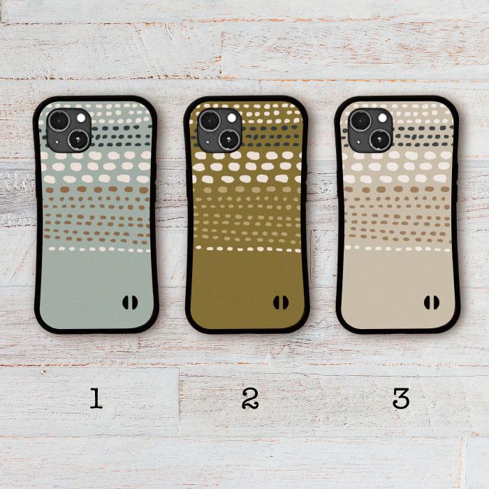 グリップケース ドット柄 耐衝撃 iPhoneケース | 2枚目