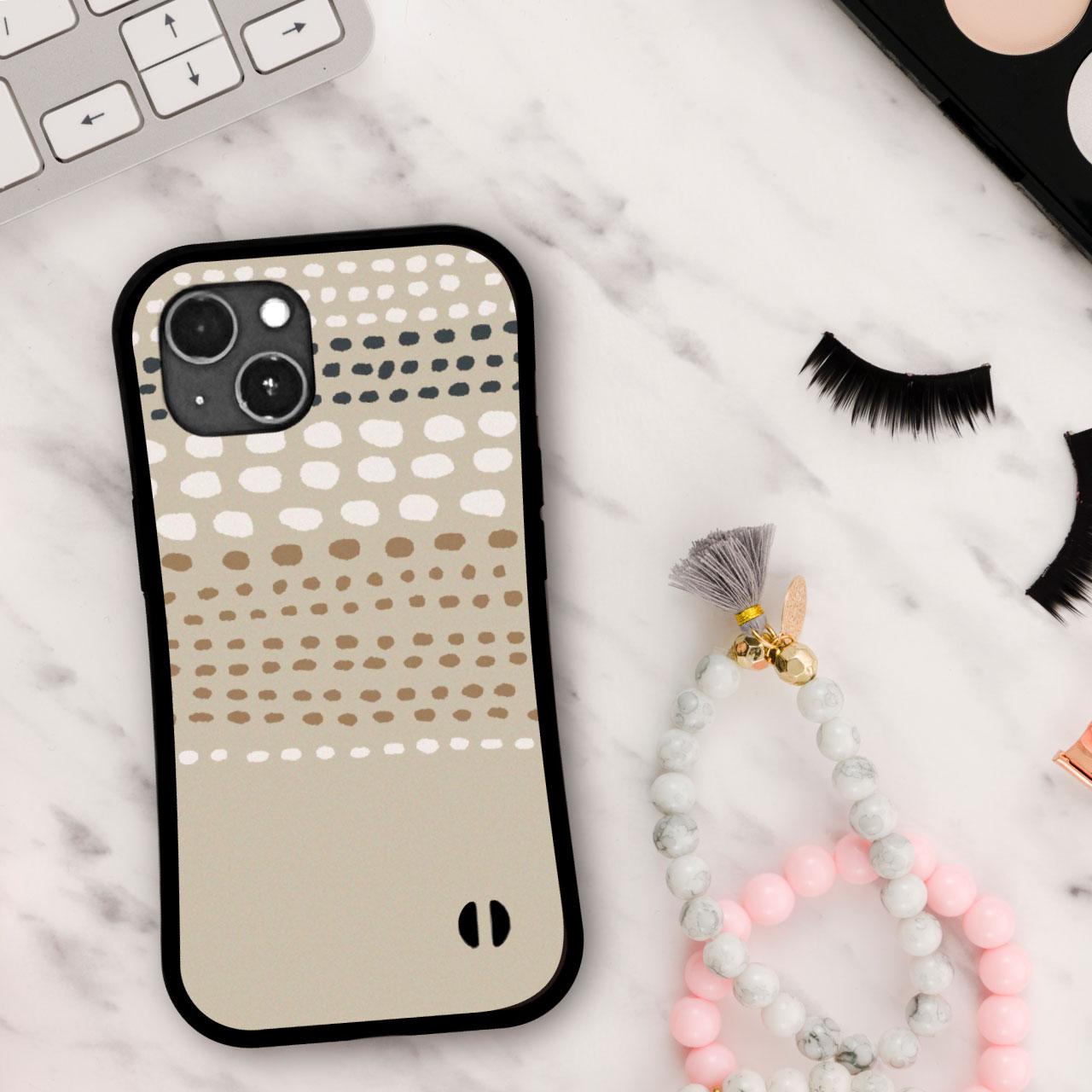 グリップケース ドット柄 耐衝撃 iPhoneケース | 3枚目