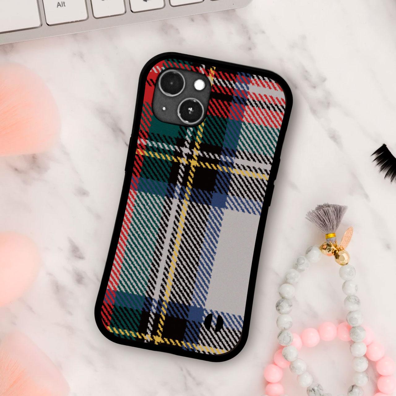 タータンチェック 耐衝撃 グリップケース iPhoneケース | 2枚目