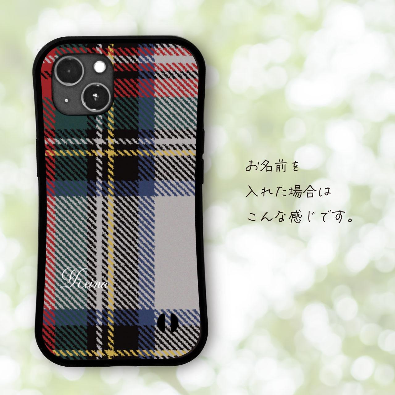 タータンチェック 耐衝撃 グリップケース iPhoneケース | 4枚目