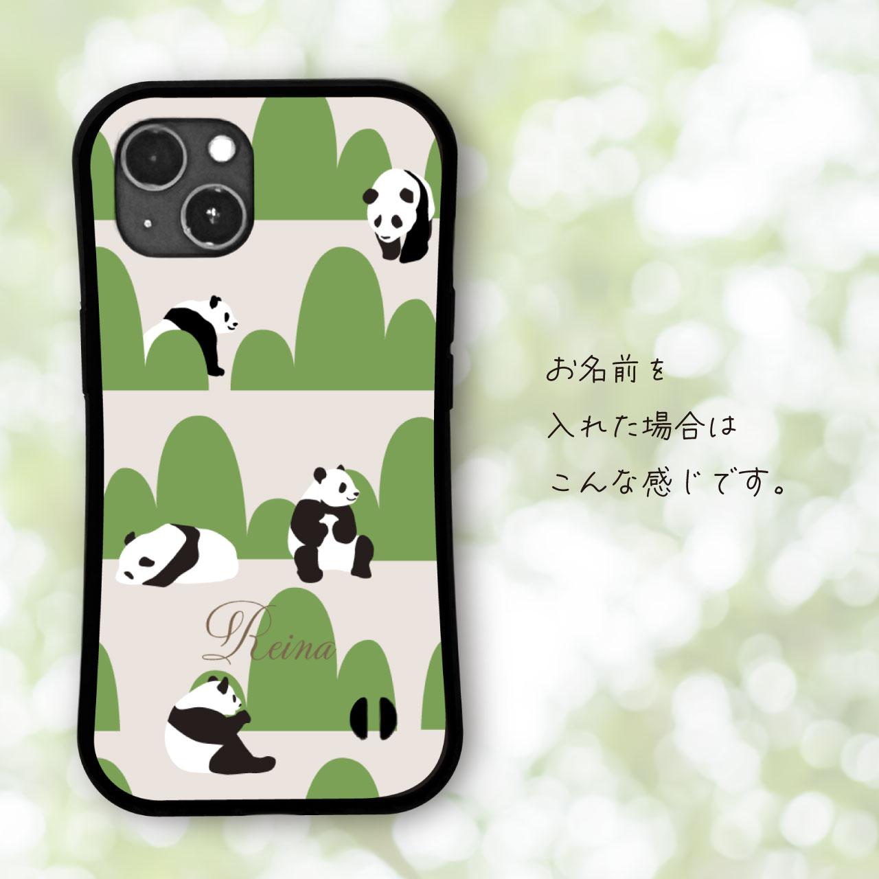 グリップケース iPhoneケース パンダ 耐衝撃 ストラップホール | 4枚目